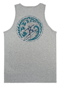 Men's TANK TOP - Petro Wave: Grey Heather -Hawaiian Style Shop 13192 TankTop PetroWave Back GrayHeather 48522.1682985678