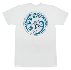 Crew Neck Tee - Petro Wave: White -Hawaiian Style Shop 13330 CrewNeckTee PetroWave Back White 08894.1661896001