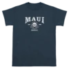 Vintage Dyed Tee - MAUI Collegiate: Dark Blue -Hawaiian Style Shop 14671M VintageTeeCollegiateMaui Front Blue 87759.1663892974