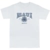 Vintage Dyed Tee - MAUI Collegiate: White -Hawaiian Style Shop 14671M VintageTeeCollegiateMaui Front White 30681.1663892961