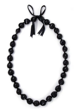 Kukui Nut Lei - Natural: Black