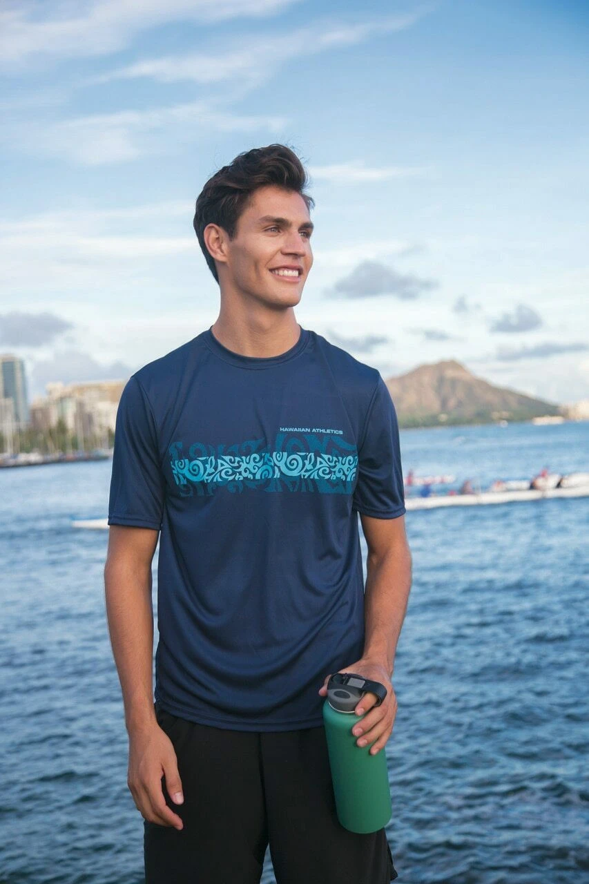Hawaiian Athletics® Sports Tee - Beach Break: Black 4 Hawaiian Athletics® Sports Tee - Beach Break: Black - Image 2