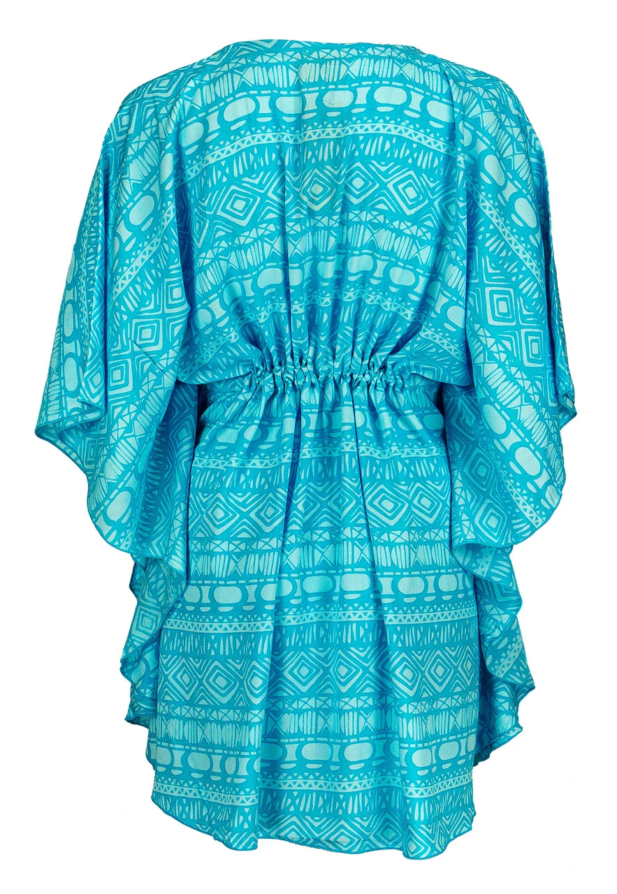 Napua Collection Cover Ups: Batik - Turquoise 6 Napua Collection Cover Ups: Batik - Turquoise - Image 4