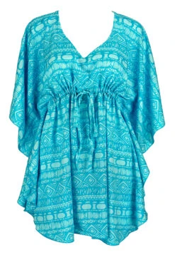 Napua Collection Cover Ups: Batik - Turquoise 8 Napua Collection Cover Ups: Batik - Turquoise -Hawaiian Style Shop 19900 BA 1 Napua CoverUps BatikTurquoise Model Front 17938.1707853064