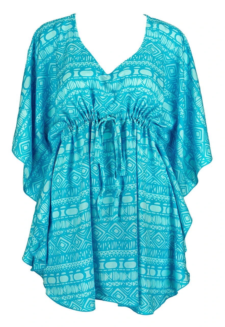 Napua Collection Cover Ups: Batik - Turquoise 5 Napua Collection Cover Ups: Batik - Turquoise - Image 3