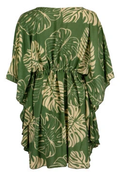 Napua Collection Cover Ups: Monstera Leaf - Olive/Tan 8 Napua Collection Cover Ups: Monstera Leaf - Olive/Tan -Hawaiian Style Shop 19900 MO 1 1 Napua CoverUps MonsteraLeafOliveTan Model Back 63857.1707852922