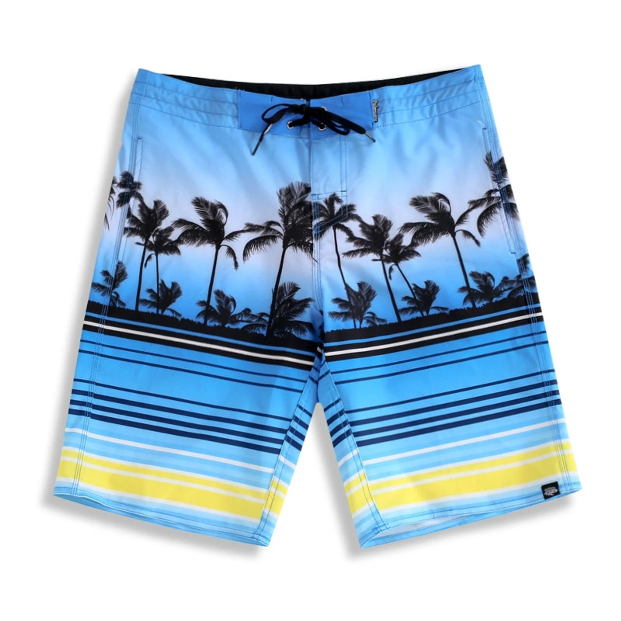 Men's Microfiber Board Shorts - Blue Scenery 3 Men's Microfiber Board Shorts - Blue Scenery
