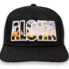 Robin Ruth® Cap - Sunset Aloha: Black -Hawaiian Style Shop 32542 RRCap SunsetAloha Front 03624.1699923943