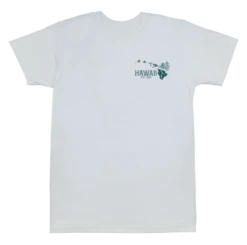 Crew Neck Tee - Palm Map: White