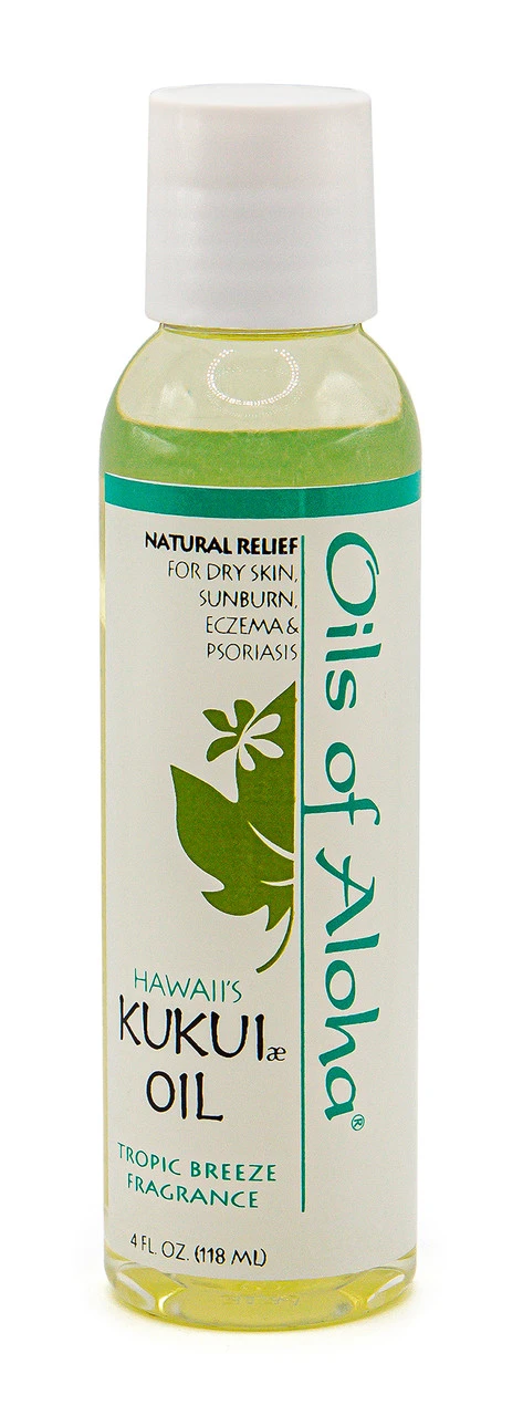 Oils Of Aloha - Kukui Nut Oil 4oz: Tropical Breeze 3 Oils Of Aloha - Kukui Nut Oil 4oz: Tropical Breeze