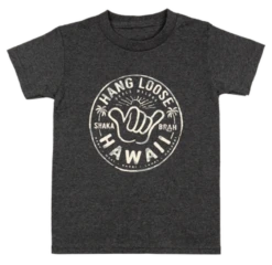 Hawaiian Performance Surfwear® Child's Tee - Shaka Brah: Charcoal Heather