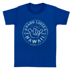 Hawaiian Performance Surfwear® Child's Tee - Shaka Brah: Royal Blue