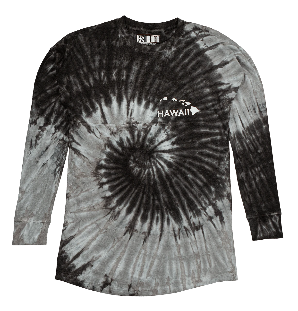 Hawaii Tie Dye UNISEX Long Sleeve Jersey Tee: Cocoa Swirl 3 Hawaii Tie Dye UNISEX Long Sleeve Jersey Tee: Cocoa Swirl