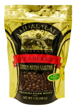 Hualalai Estate 100% Kona Peaberry Coffee 7oz: Whole Bean