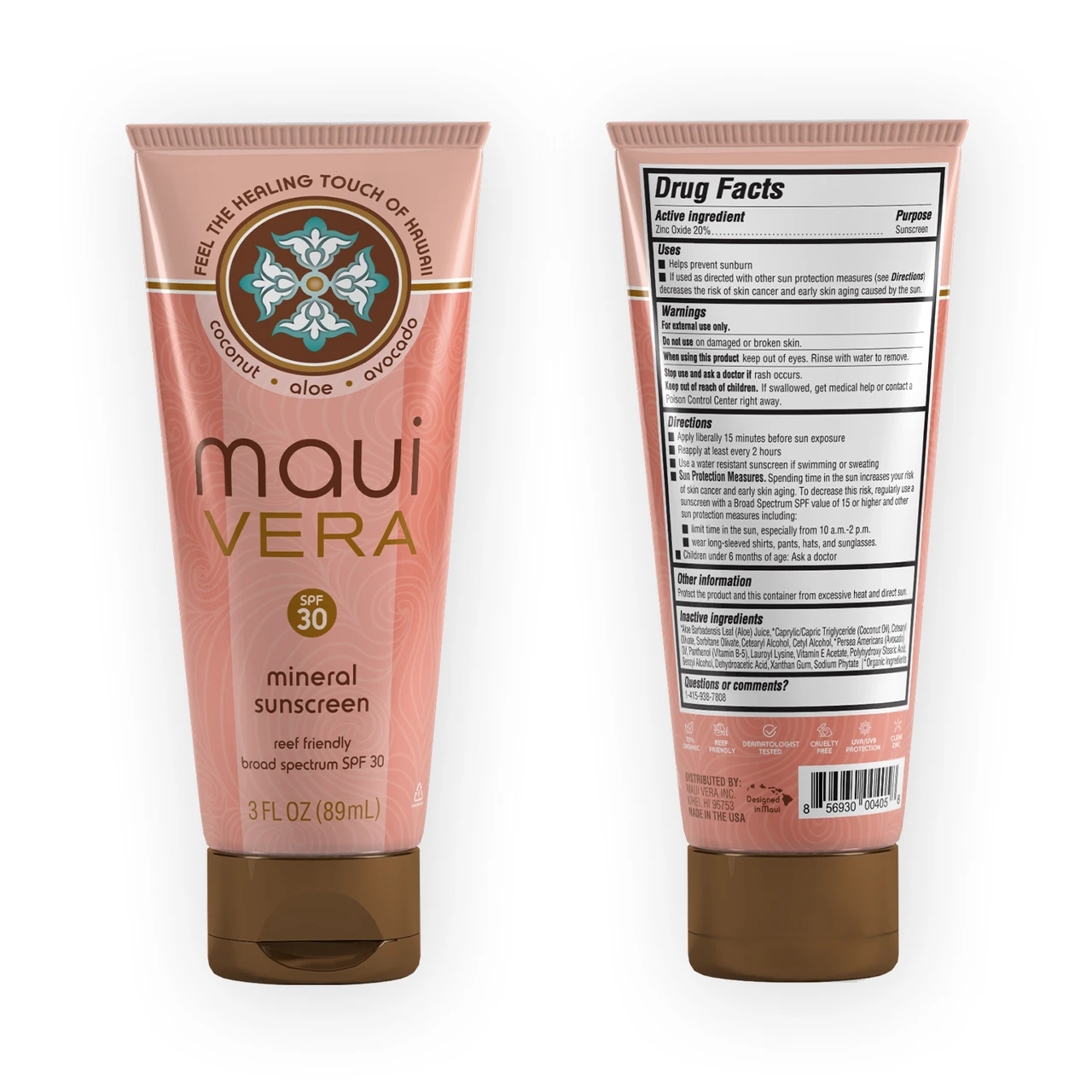 Maui Vera Organic Mineral Sunscreen SPF30 3oz 3 Maui Vera Organic Mineral Sunscreen SPF30 3oz