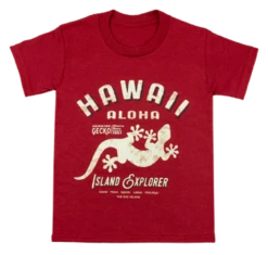 Hawaiian Performance Surfwear® Child's Tee - Island Explorer: Red