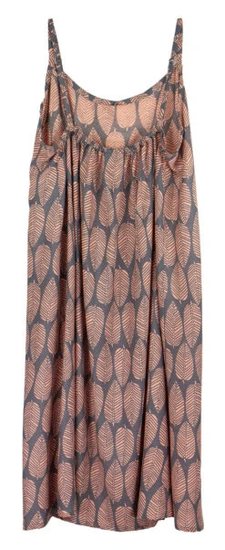 Napua Collection Sundress: Mango Leaves - Coral -Hawaiian Style Shop 44761 MA Napua Sundress MangoLeavesCoral Flat Back 42019.1707853755