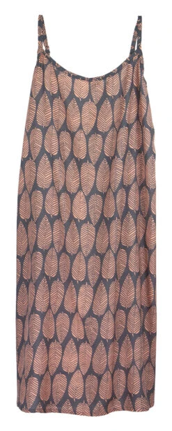 Napua Collection Sundress: Mango Leaves - Coral -Hawaiian Style Shop 44761 MA Napua Sundress MangoLeavesCoral Flat Front 15749.1707853755