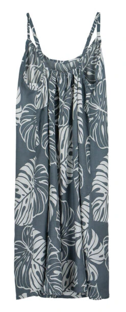 Napua Collection Sundress: Monstera Leaf - Gray W/ White -Hawaiian Style Shop 44761 MO 1 1 1 1 Napua Sundress MonsteraLeafGrayWhite Flat Back 06170.1707853698