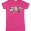 Island Girl® Surf Tee - Garden: Fuschia Heather -Hawaiian Style Shop 47801 BabyTeeIGGarden Front PinkHeather 98974.1663728841