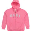 Sweatshirt Zip Up Hoodie - Maui Logo Design: Pink -Hawaiian Style Shop 48185 PINK BabaZipUpHoodie MauiLogo Front 02464.1704219987