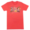 Ladies Crew Neck Tee - Garden: Coral -Hawaiian Style Shop 51147 AdultTeeGarden Front Coral 54905.1659645281