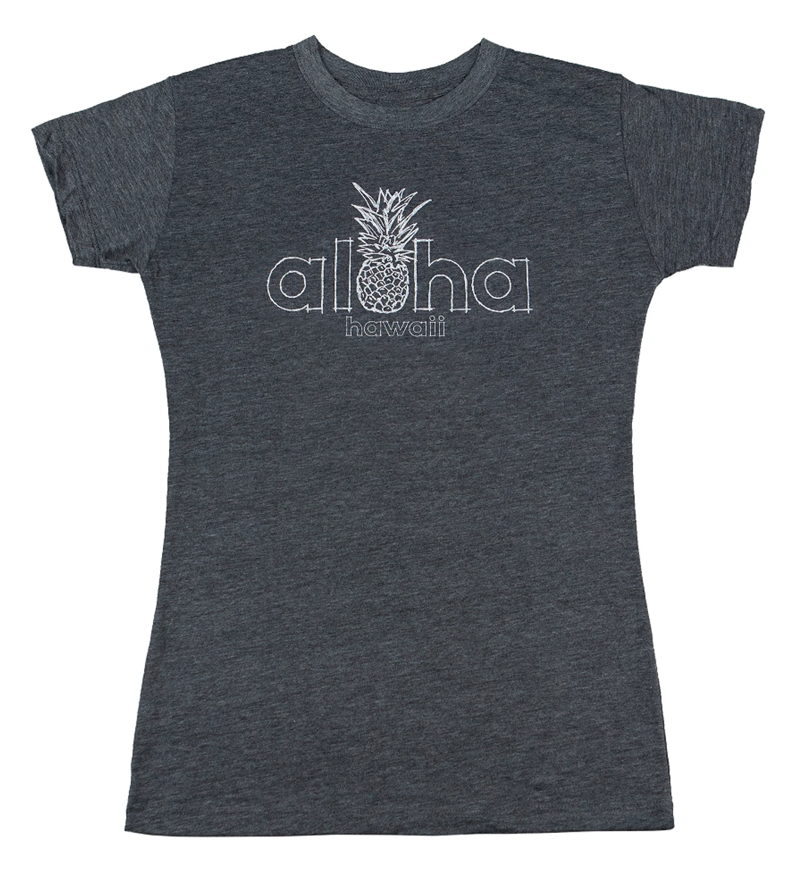 Island Girl® Surf Tee - Aloha Pine: Charcoal Heather 3 Island Girl® Surf Tee - Aloha Pine: Charcoal Heather