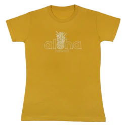 Island Girl® Surf Tee - Aloha Pine: Gold