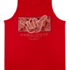 Men's TANK TOP - Hangloose Frame: Red -Hawaiian Style Shop 51842 TankTop HanglooseFrame Front Red 42921.1682988019