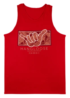 Men's TANK TOP - Hangloose Frame: Red