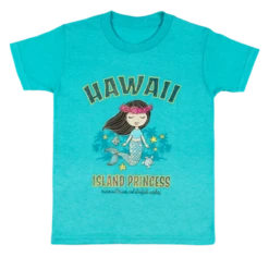 Hawaiian Performance Surfwear® Child's Tee - Mermaid: Ocean Blue