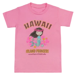 Hawaiian Performance Surfwear® Child's Tee - Mermaid: Pink