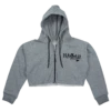 Robin Ruth® Cropped Sweatshirt Hoodie Zip Up - Kanaka Aloha: Gray -Hawaiian Style Shop 54975 CROPPED RRCroppedHoodie KanakaAloha Gray Front 44681.1699040120