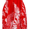 Ladies Elastic Tube Dress - Borders: Red 1 Ladies Elastic Tube Dress - Borders: Red -Hawaiian Style Shop 56657 BRD RED TubeDress Borders Model 43568.1707875513