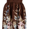 Ladies Elastic Tube Dress - Floral Mix: Brown -Hawaiian Style Shop 56657 BROWN TubeDress FloralMix Model 85135.1707875631