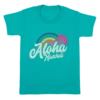 Hawaiian Performance Surfwear® Child's Tee - Rainbow: Ocean Blue -Hawaiian Style Shop 67719 ChildTeeHPSRainbow Front Ocean Blue 36391.1658873769