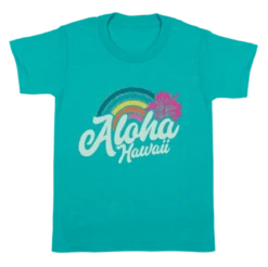Hawaiian Performance Surfwear® Child's Tee - Rainbow: Ocean Blue