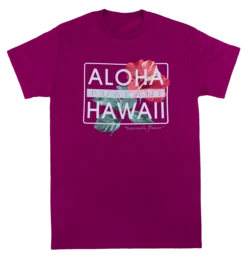 Ladies Crew Neck Tee - Pualani: Berry