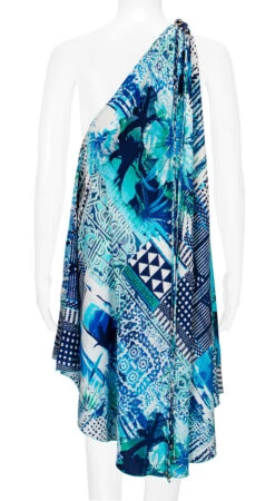 Robin Ruth® Maxi Dress: Blue Palm 22 Robin Ruth® Maxi Dress: Blue Palm -Hawaiian Style Shop 68484 RRMaxiDress Shoulder BluePalm Model Back 77874.1689792095