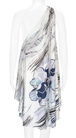 Robin Ruth® Maxi Dress: Hibiscus Canvas -Hawaiian Style Shop 68484 RRMaxiDress Shoulder HibiscusCanvas Model Back 07313.1689792824