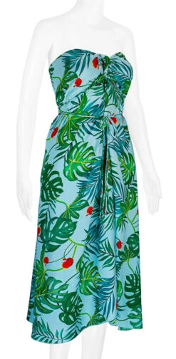 Robin Ruth® Maxi Dress: Tropical Fronds 21 Robin Ruth® Maxi Dress: Tropical Fronds -Hawaiian Style Shop 68484 RRMaxiDress Tube TropicalFronds Model RightView 91534.1689793664