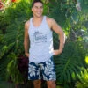 Men's TANK TOP - Natural Aloha: Grey Heather -Hawaiian Style Shop 6X2A0512 61363.1700004361