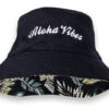 Robin Ruth® Reversible Bucket Hat: Black -Hawaiian Style Shop 70117 RRCap BirdsofParadise 45574.1697244831