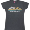 Island Girl® Surf Tee - Beach Break: Charcoal Heather -Hawaiian Style Shop 79944 BabyTeeIG BeachBreak Front CharcoalHeather 23573.1663889517