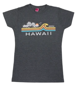 Island Girl® Surf Tee - Beach Break: Charcoal Heather