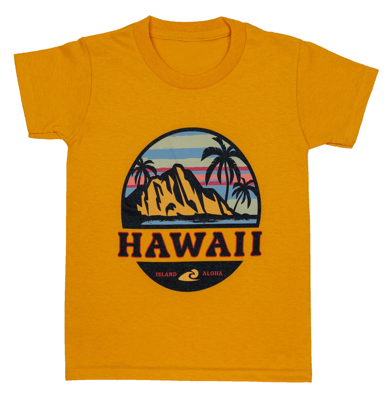 Hawaiian Performance Surfwear® Child's Tee - Tropical Sunset: Gold 3 Hawaiian Performance Surfwear® Child's Tee - Tropical Sunset: Gold