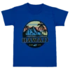 Hawaiian Performance Surfwear® Child's Tee - Tropical Sunset: Royal Blue -Hawaiian Style Shop 80245 ChildTeeHPS TropicalSunset Front RoyalBlue 62127.1658958023