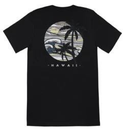 Vintage Dyed Tee - Wave: Black Heather -Hawaiian Style Shop 80811 VintageTee Wave Back BlackHeather 30606.1663902553