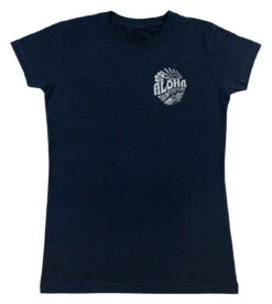 Island Girl® Surf Tee - Sunny Aloha: Navy -Hawaiian Style Shop 80836 BabyTeeIG SunnyAloha Front Navy 86930.1704857157