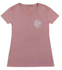 Island Girl® Surf Tee - Sunny Aloha: Dusty Rose -Hawaiian Style Shop 80836 BabyTeeIG SunnyAloha Front Rose 99927.1704857009